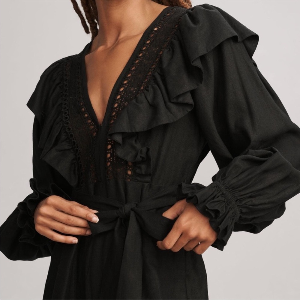 Farm Rio Lace Ruffle Jumpsuit - Picture 4 of 14